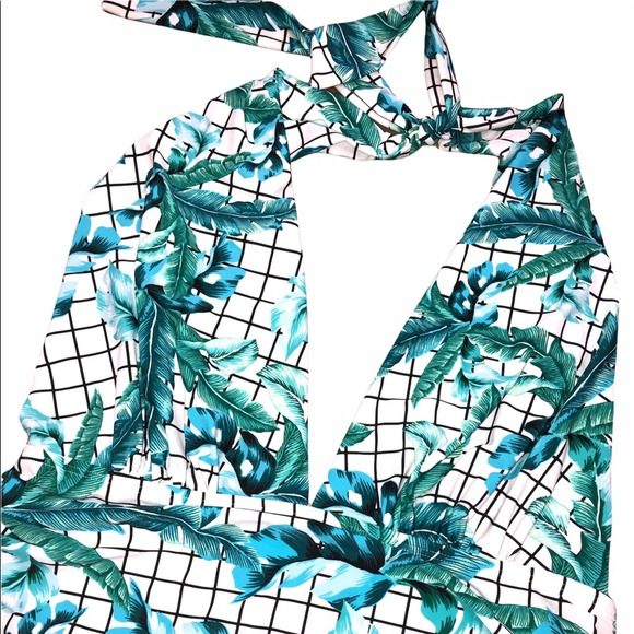 Swimsuits for all size 22 banana palm leaves one piece gorgeous swimsuit - Picture 1 of 8